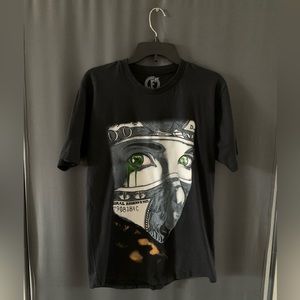 Women Wearing Mask T-Shirt | Black | Large Fits Like A Medium